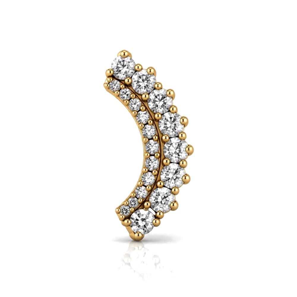 Arco pavé in titanio PVD Gold
