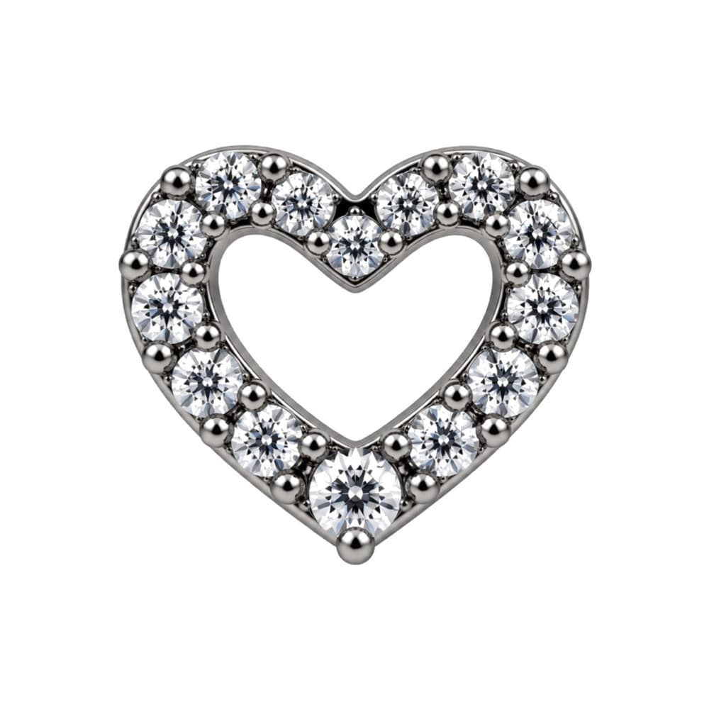 Cuore pavé in titanio
