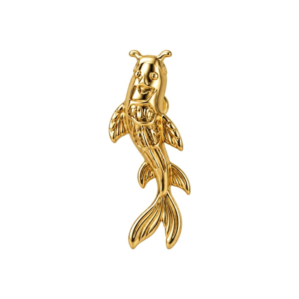 Carpa koi in titanio PVD Gold