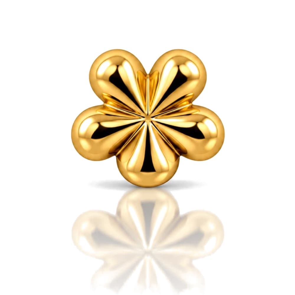 Fiorellino d'oro in titanio PVD Gold