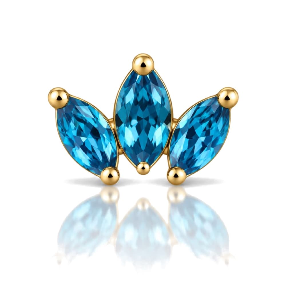 Loto acquamarina in titanio PVD Gold