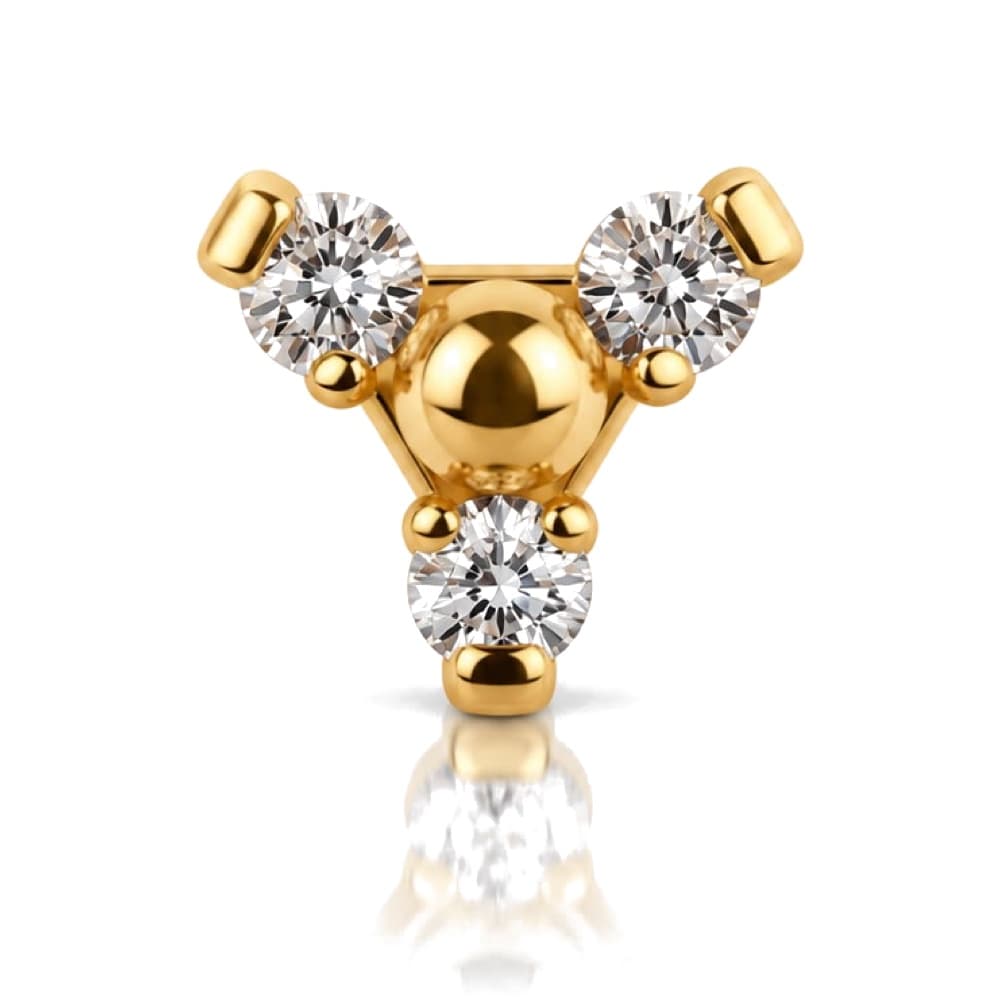 Trio con sfera in titanio PVD Gold
