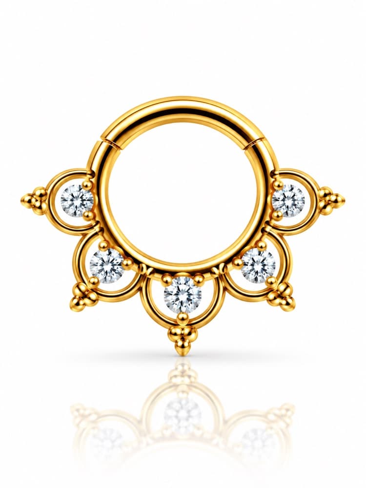 Clicker petali in titanio PVD Gold