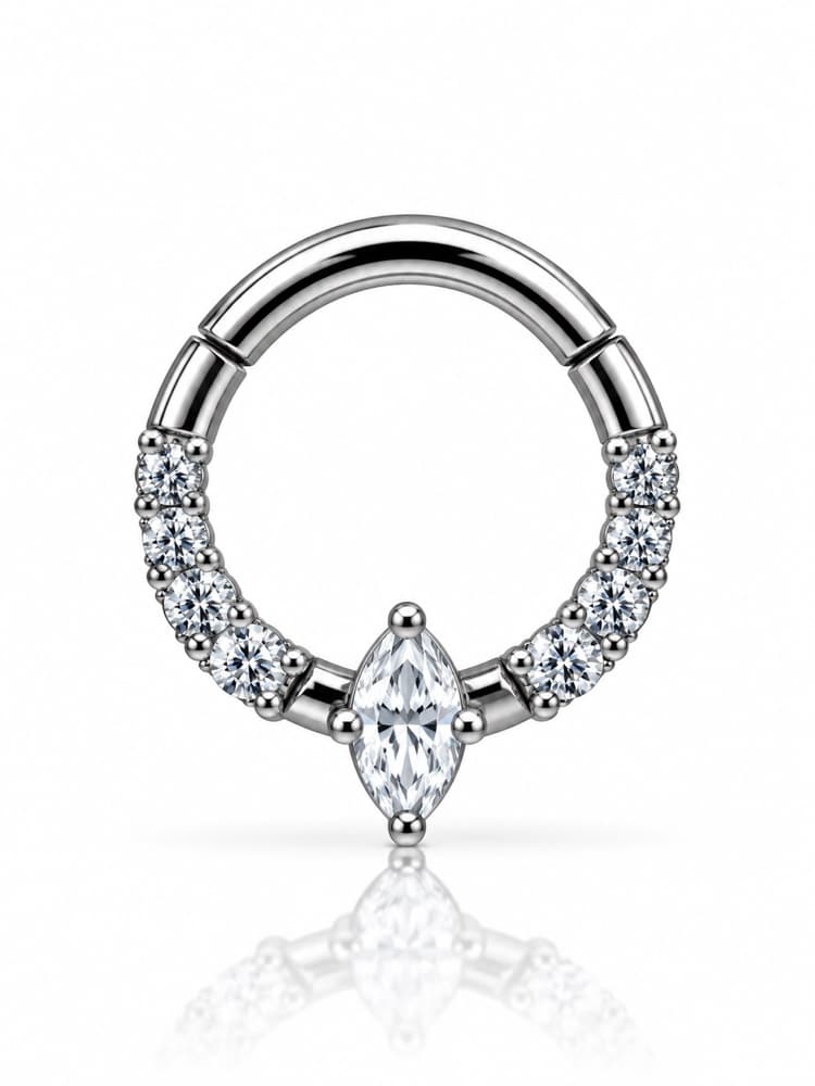 Clicker marquise in titanio