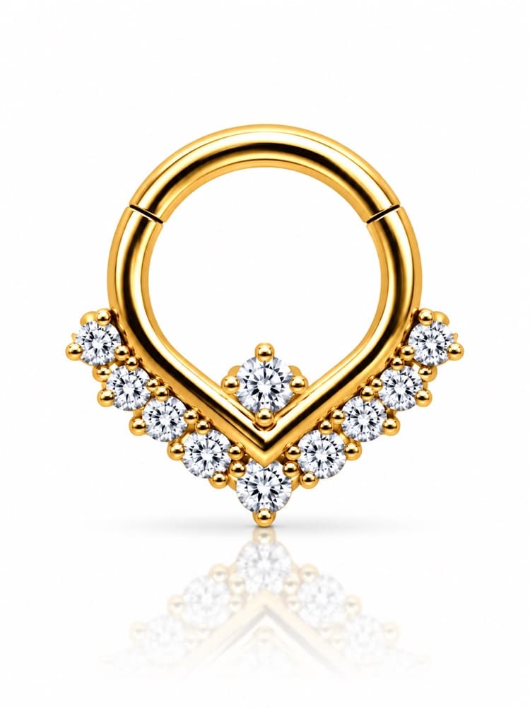 Clicker goccia in titanio PVD Gold