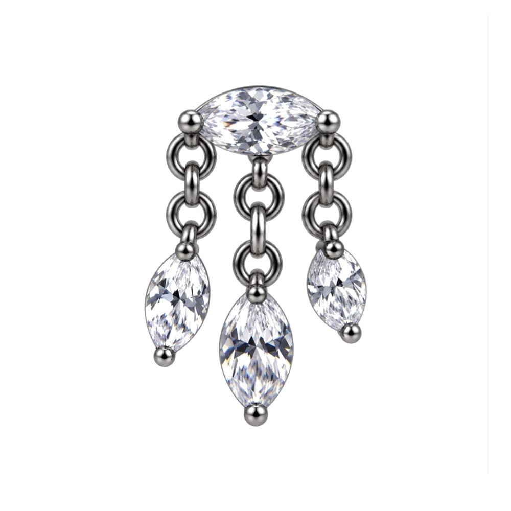 Marquise con catenelle in titanio