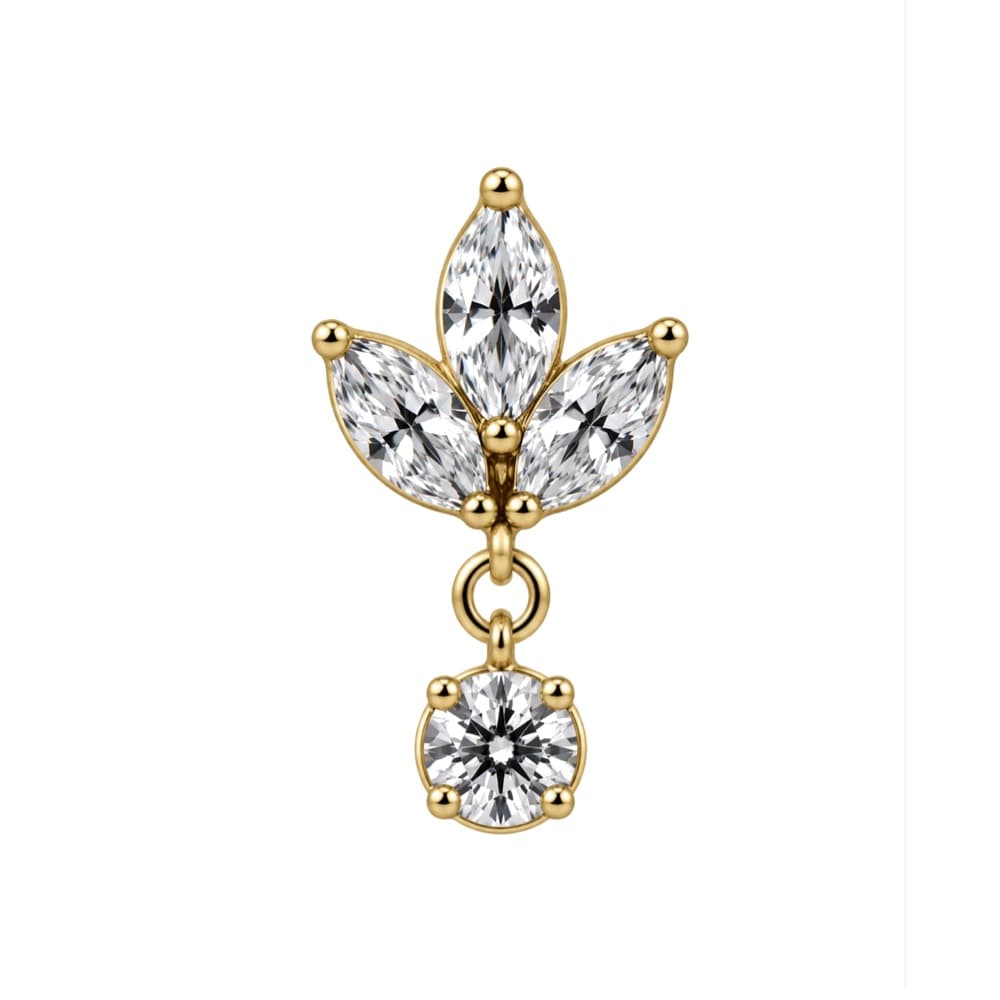 Loto con punto luce in titanio PVD Gold