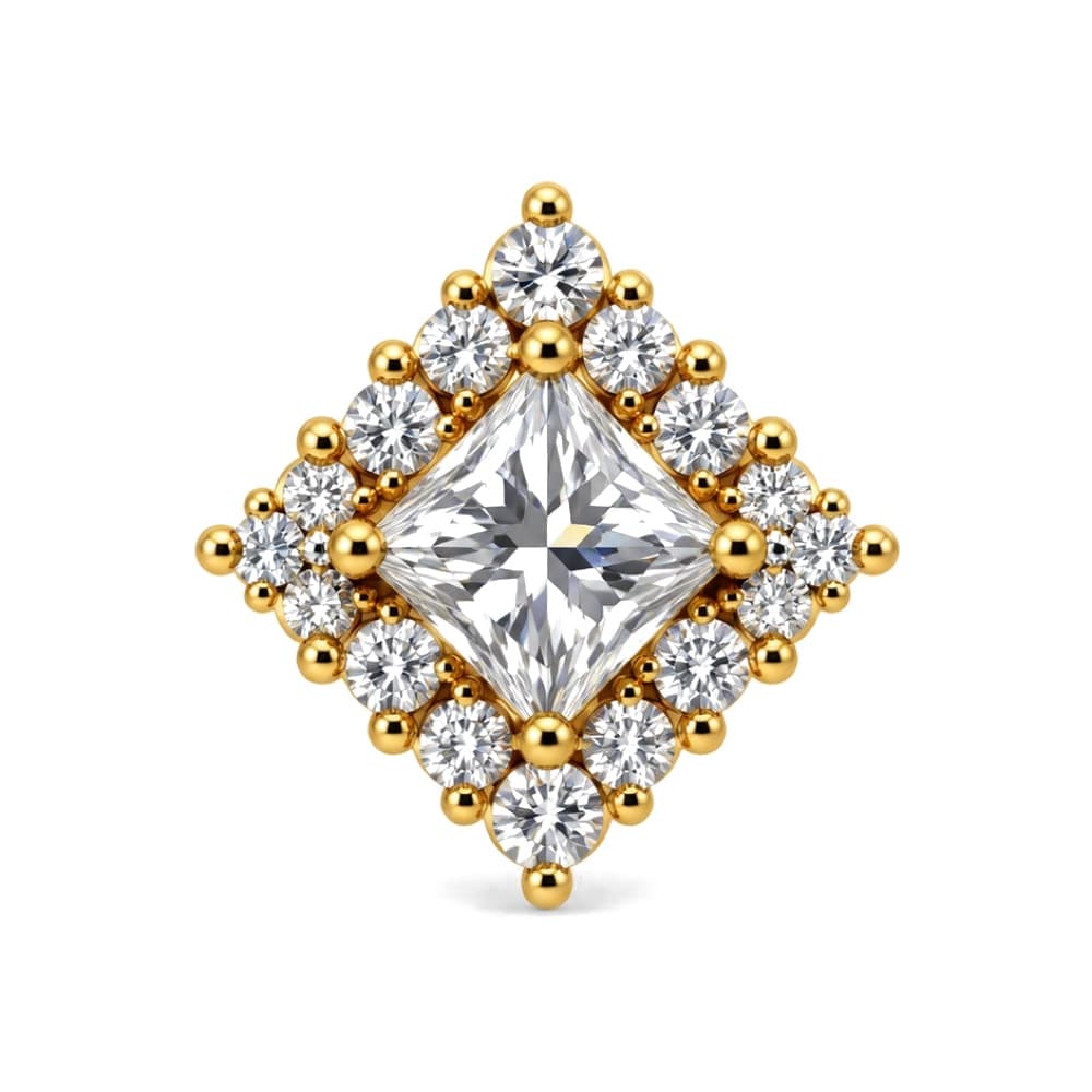 Rombo regale in titanio PVD Gold