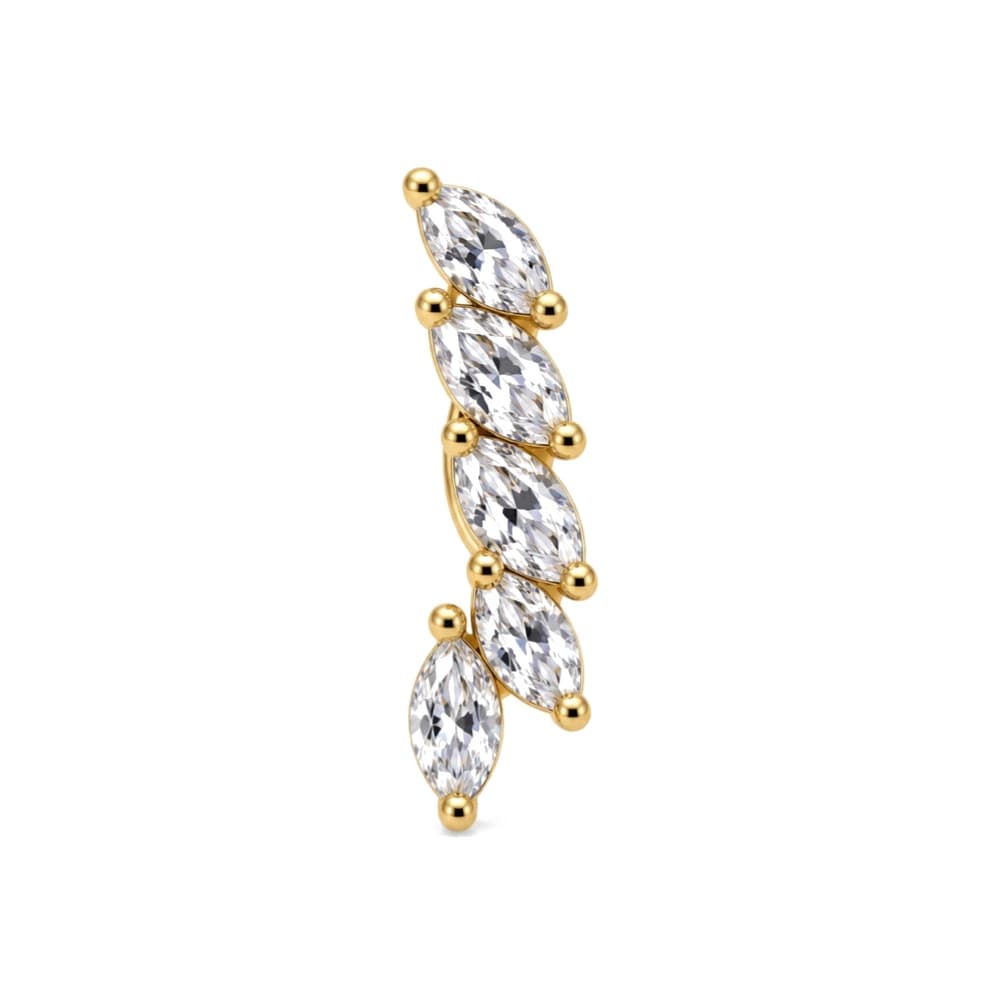 Ramo di marquise in titanio PVD Gold