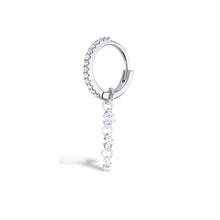 Carica l&#39;immagine nel visualizzatore di Gallery, Diamond Silver Charms Hoop
