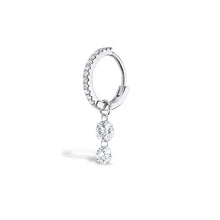 Carica l&#39;immagine nel visualizzatore di Gallery, Diamond Silver Charms Hoop
