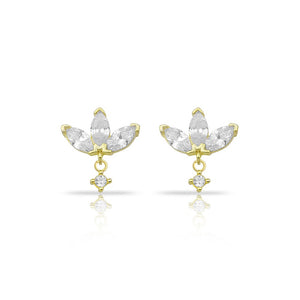 Three Marquise Stud Orecchini