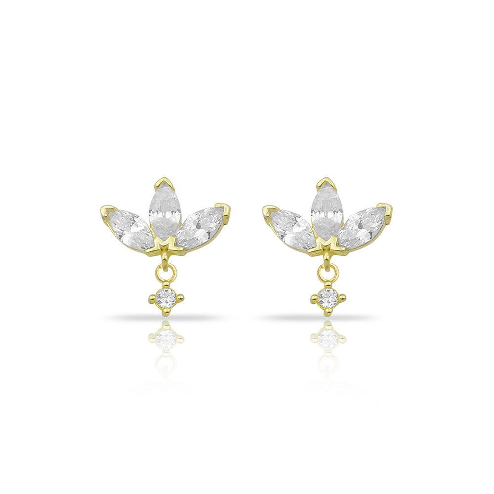 Three Marquise Stud Orecchini