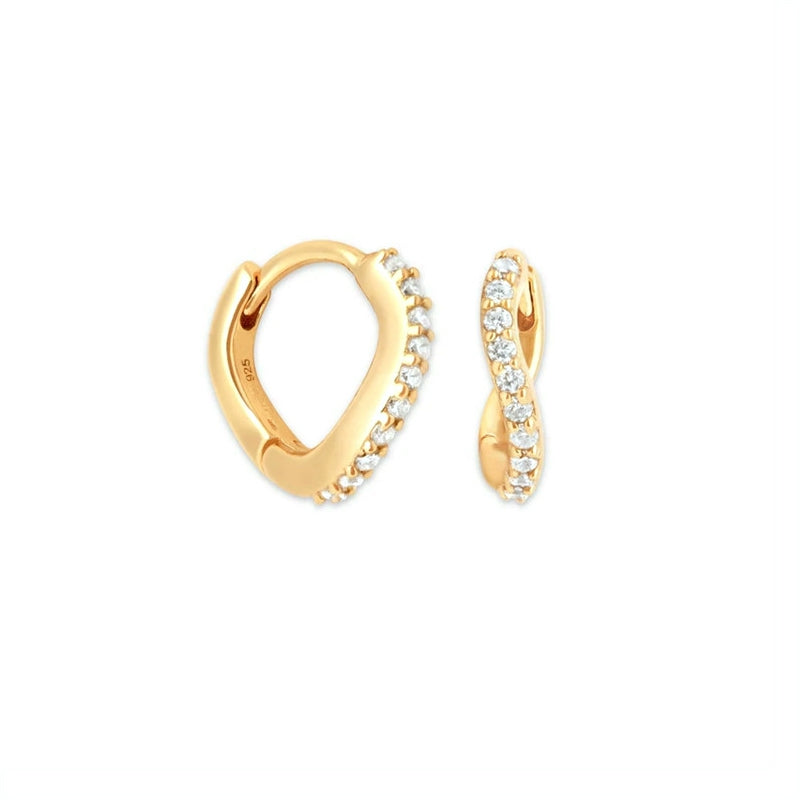 Gold Wave Hoop