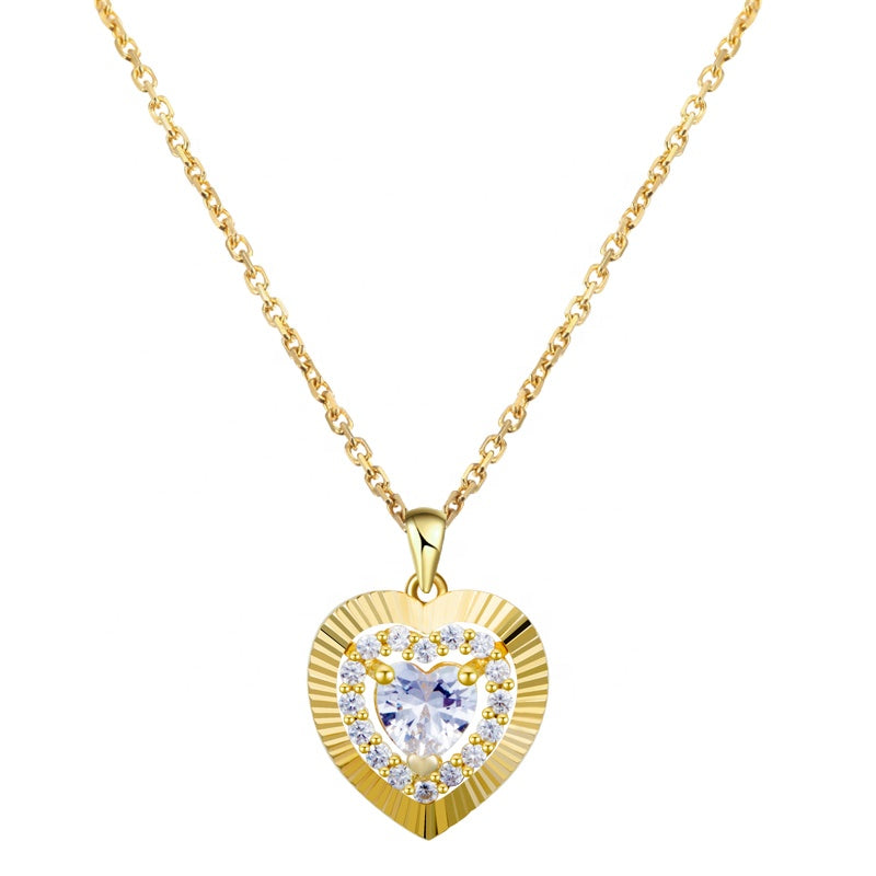 Pave Heart Collana