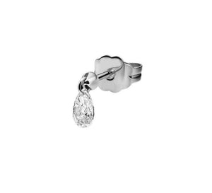 Drop Charm Silver Stud