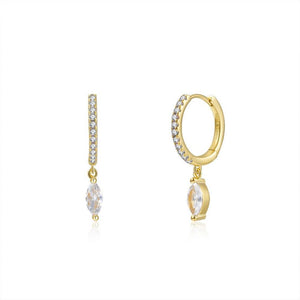 Marquise Diamond Hoops